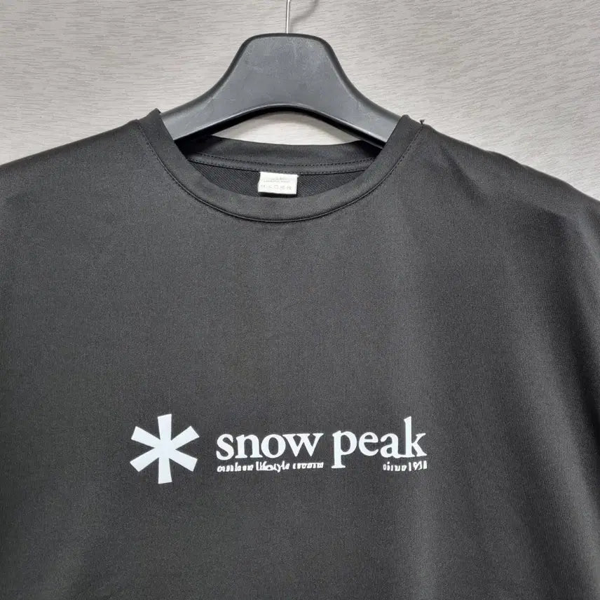 [BUNJANG] Snowpeak Functional Short Sleeve T-shirt / 스노우피크 기능성 반팔 블랙 남110ㅡ0415