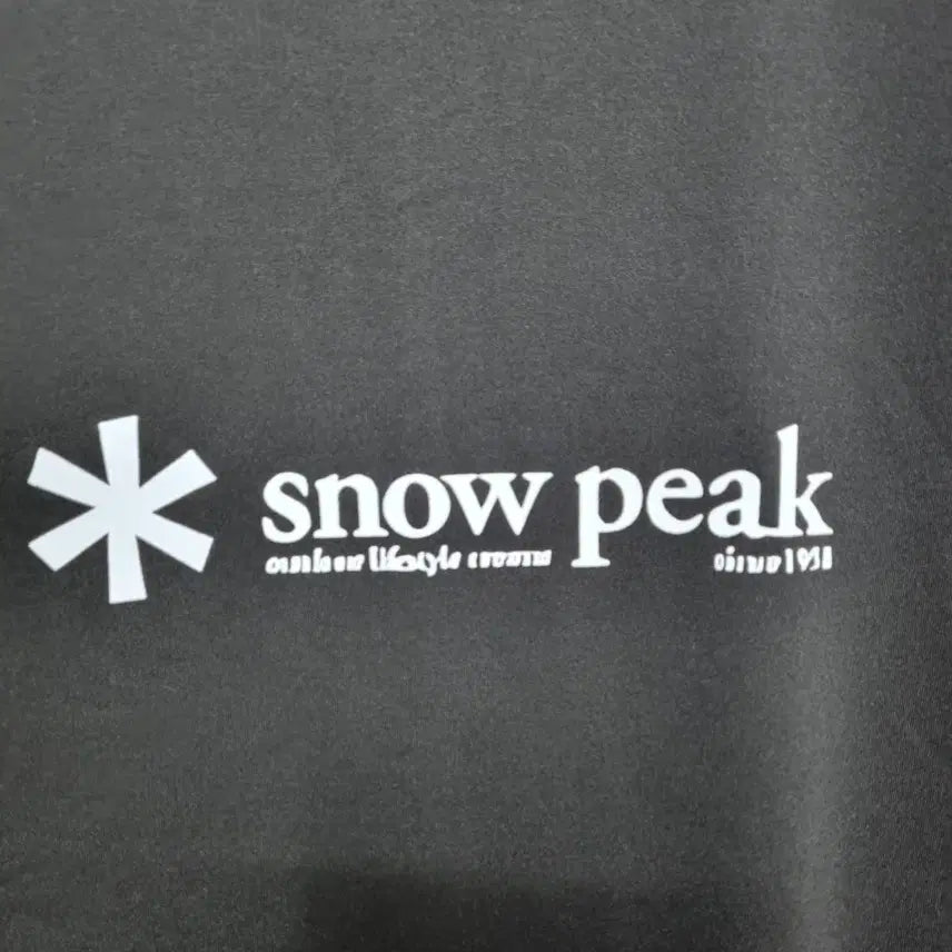 [BUNJANG] Snowpeak Functional Short Sleeve T-shirt / 스노우피크 기능성 반팔 블랙 남110ㅡ0415