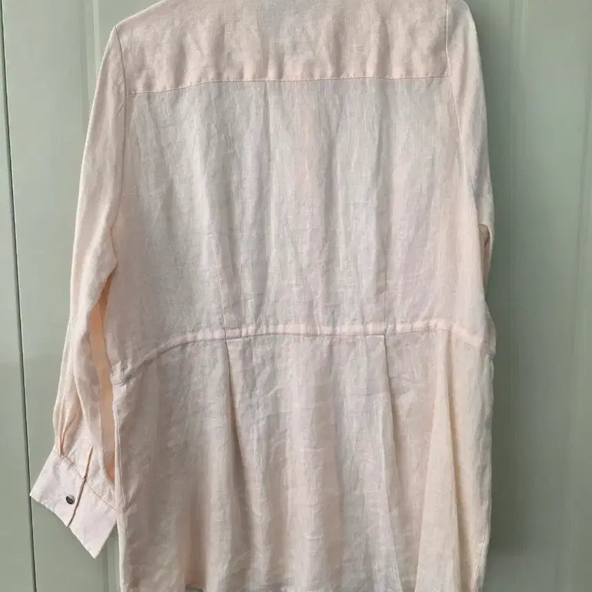 [BUNJANG] DKNY Linen Shirt Blouse Pink XL / DKNY 린넨 셔츠 블라우스 핑크 XL