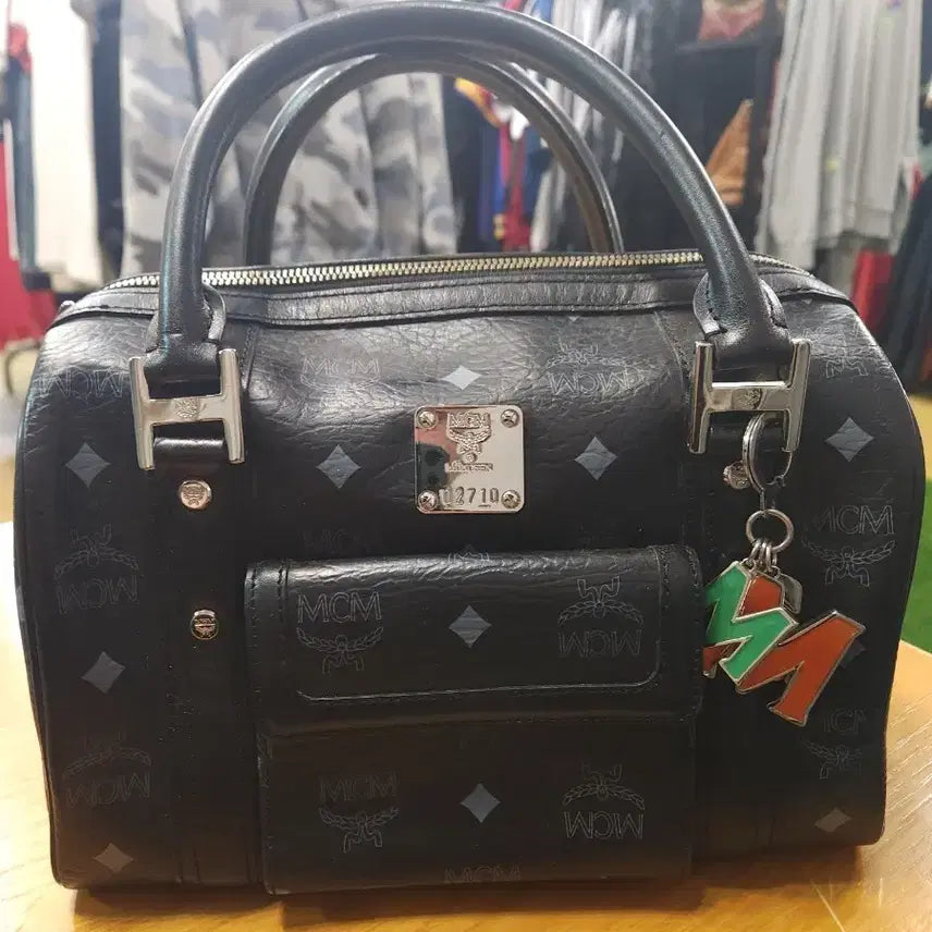 [BUNJANG] MCM Mini Boston Bag Tote Bag / MCM 블랙 미니 보스턴백 토트백