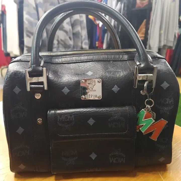[BUNJANG] MCM Mini Boston Bag Tote Bag / MCM 블랙 미니 보스턴백 토트백