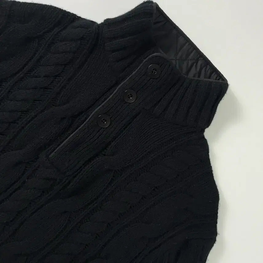 [BUNJANG] Polo Ralph Lauren Merino Wool Black Cable Half-Zip Knit Sweater / Polo  폴로 랄프로렌 메리노울 블랙 케이블 반집업 니트