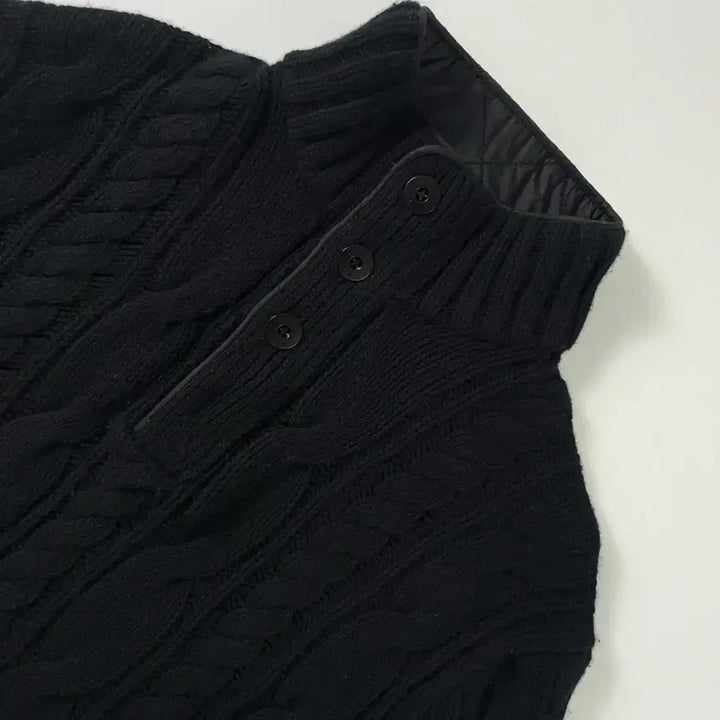 [BUNJANG] Polo Ralph Lauren Merino Wool Black Cable Half-Zip Knit Sweater / Polo  폴로 랄프로렌 메리노울 블랙 케이블 반집업 니트