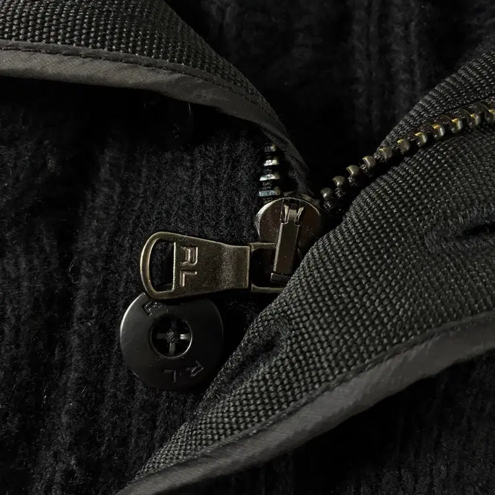 [BUNJANG] Polo Ralph Lauren Merino Wool Black Cable Half-Zip Knit Sweater / Polo  폴로 랄프로렌 메리노울 블랙 케이블 반집업 니트