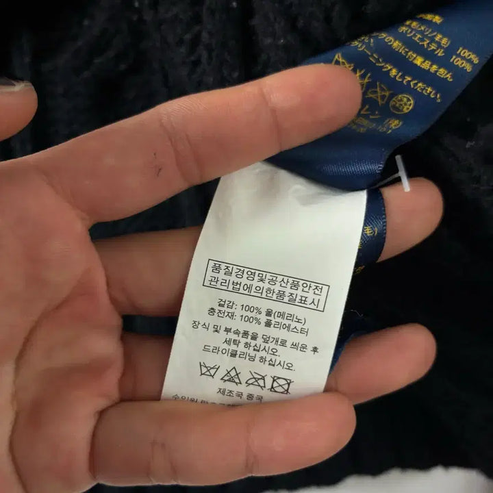 [BUNJANG] Polo Ralph Lauren Merino Wool Black Cable Half-Zip Knit Sweater / Polo  폴로 랄프로렌 메리노울 블랙 케이블 반집업 니트