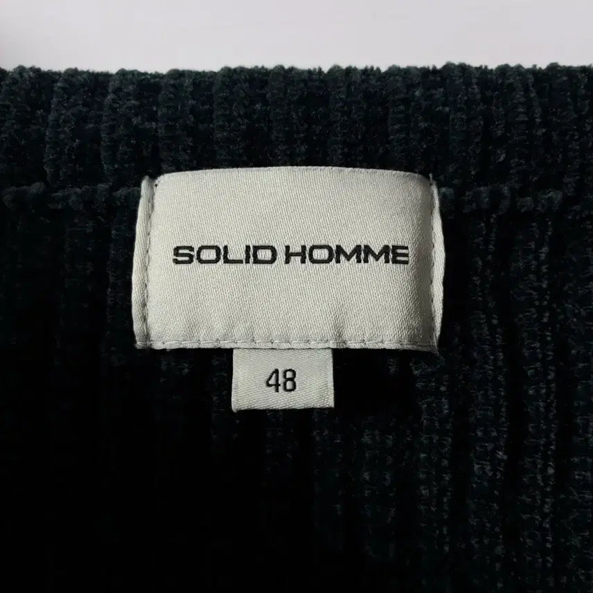 [BUNJANG] Solid Homme Deep Navy Ribbed Round Knit Sweater / Solid homme  솔리드 옴므 딥네이비 골지 라운드 니트