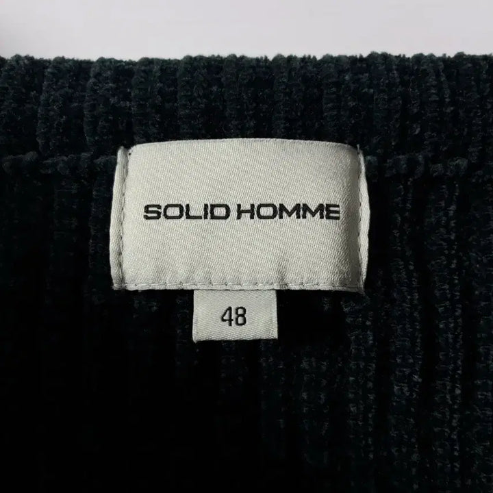 [BUNJANG] Solid Homme Deep Navy Ribbed Round Knit Sweater / Solid homme  솔리드 옴므 딥네이비 골지 라운드 니트