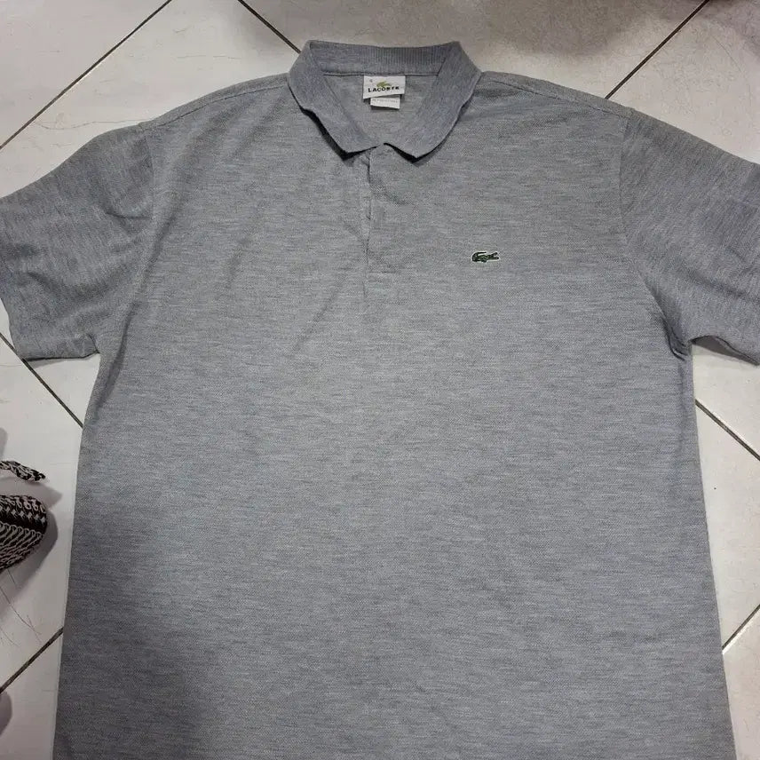 [BUNJANG] Lacoste Gray Polo Shirt / 라코스테 그레이 반팔 폴로티셔츠