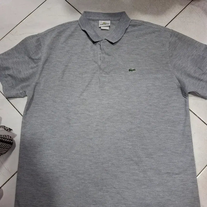 [BUNJANG] Lacoste Gray Polo Shirt / 라코스테 그레이 반팔 폴로티셔츠