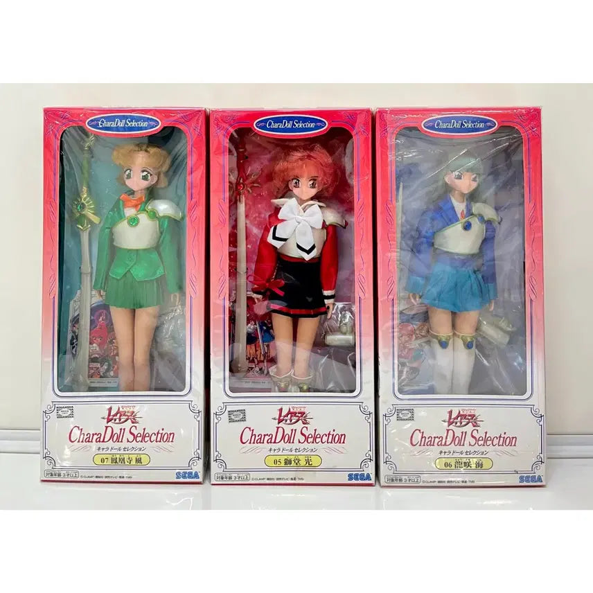 [BUNJANG] CLAMP Magic Knight Rayearth Selection Doll Figure Set / [고전] 마법기사레이어스 셀렉션돌인형피규어 3종세트 클램프히카루우미후우