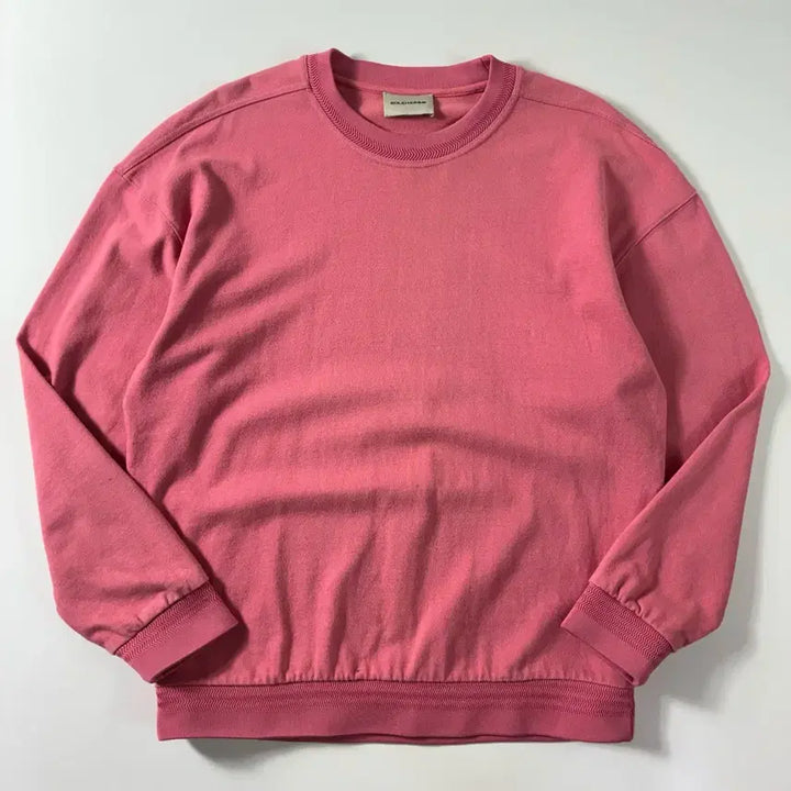 [BUNJANG] Solid Homme Cotton Pigment Pink Sweatshirt / Solid homme  솔리드 옴므 코튼 피그먼트 핑크 맨투맨
