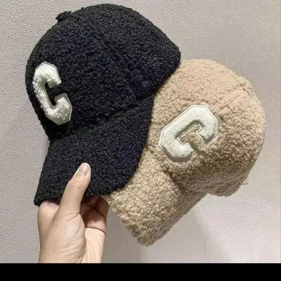 [BUNJANG] Unisex Fleece Ball Cap / (마지막특가) 유니섹스 뽀글이 볼캡 블랙/베이지/핑크/화이트