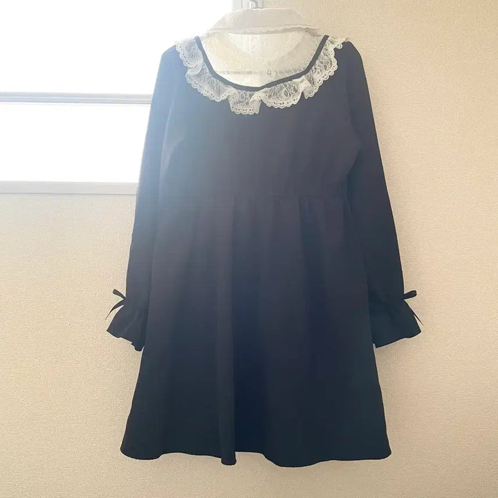 [BUNJANG] Dear My Love Lace Collar Long Sleeve Dress / 디어마이러브 레이스 카라 긴팔 원피스 디마럽 일브 양지뢰 양산형 지뢰계