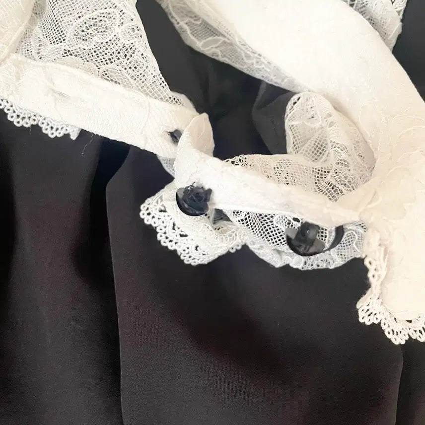 [BUNJANG] Dear My Love Lace Collar Long Sleeve Dress / 디어마이러브 레이스 카라 긴팔 원피스 디마럽 일브 양지뢰 양산형 지뢰계