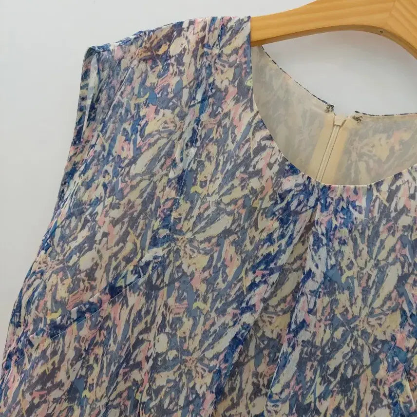 [BUNJANG] System Floral Pattern Chiffon Mini Dress / 시스템 플라워 패턴 쉬폰 미니 원피스 55