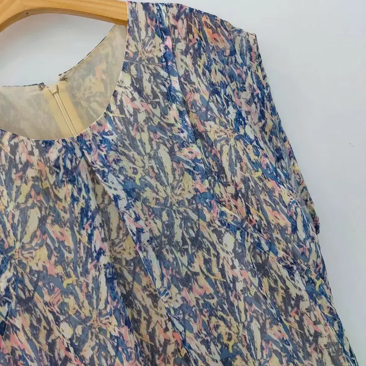 [BUNJANG] System Floral Pattern Chiffon Mini Dress / 시스템 플라워 패턴 쉬폰 미니 원피스 55