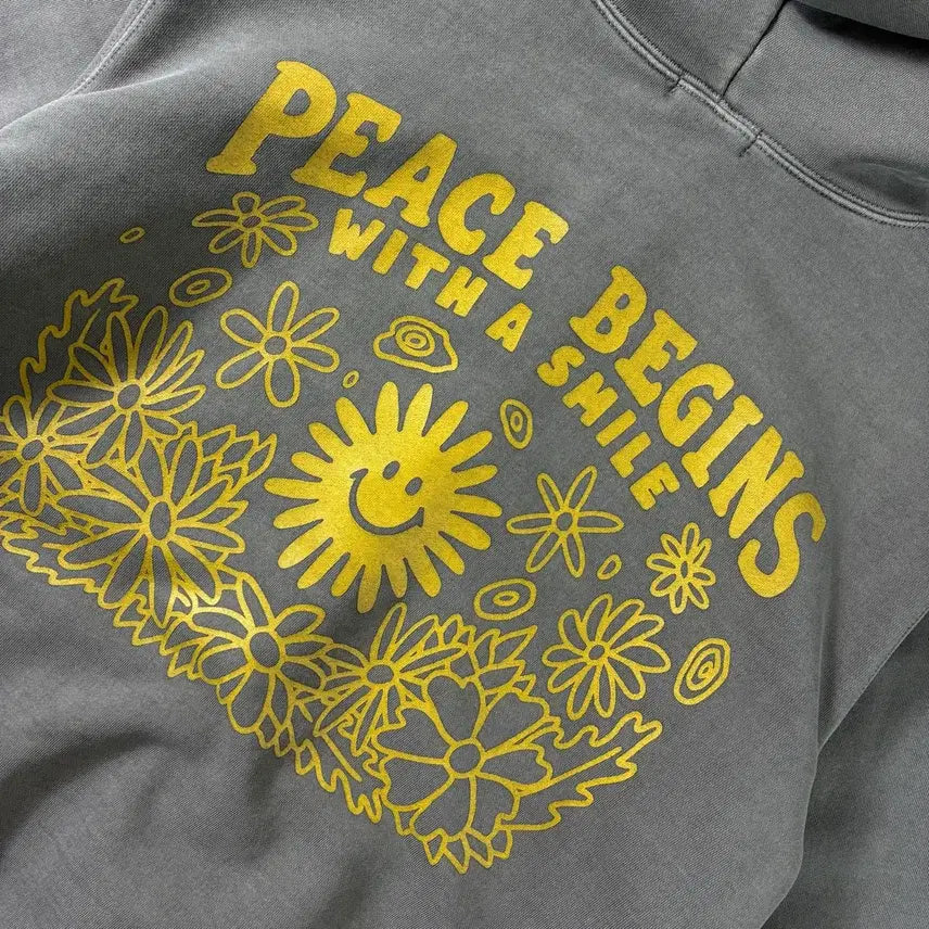 [BUNJANG] Big Wave Collective Peace Again Graphic Hoodie Zip-up / Big wave  빅웨이브 컬렉티브 피스 어게인 그래픽 후드집업