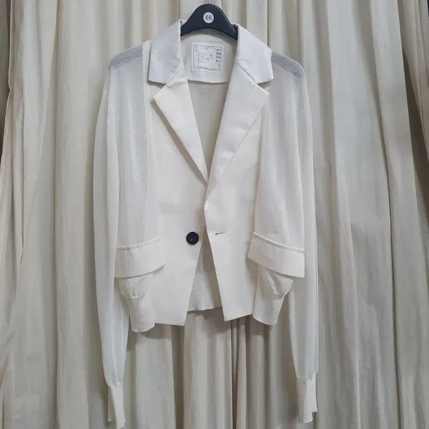 [SOLD OUT] 화이트 시스루 블레이저 자켓