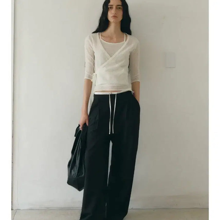 [BUNJANG] Low Tide Alpaca Layered Wrap Knit / [새상품] 로우타이드 alpaca layered wrap knit