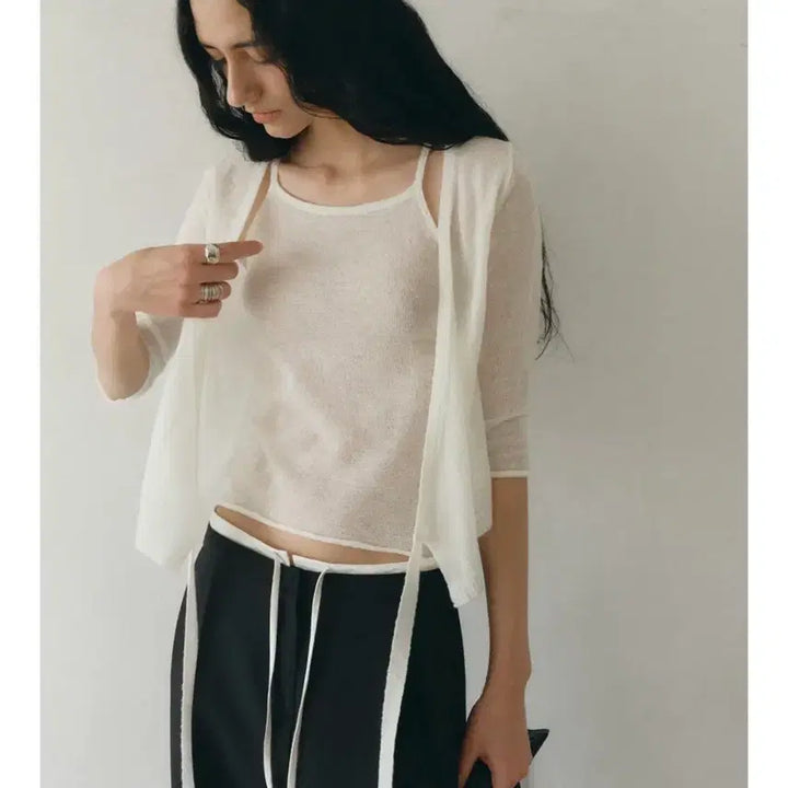 [BUNJANG] Low Tide Alpaca Layered Wrap Knit / [새상품] 로우타이드 alpaca layered wrap knit