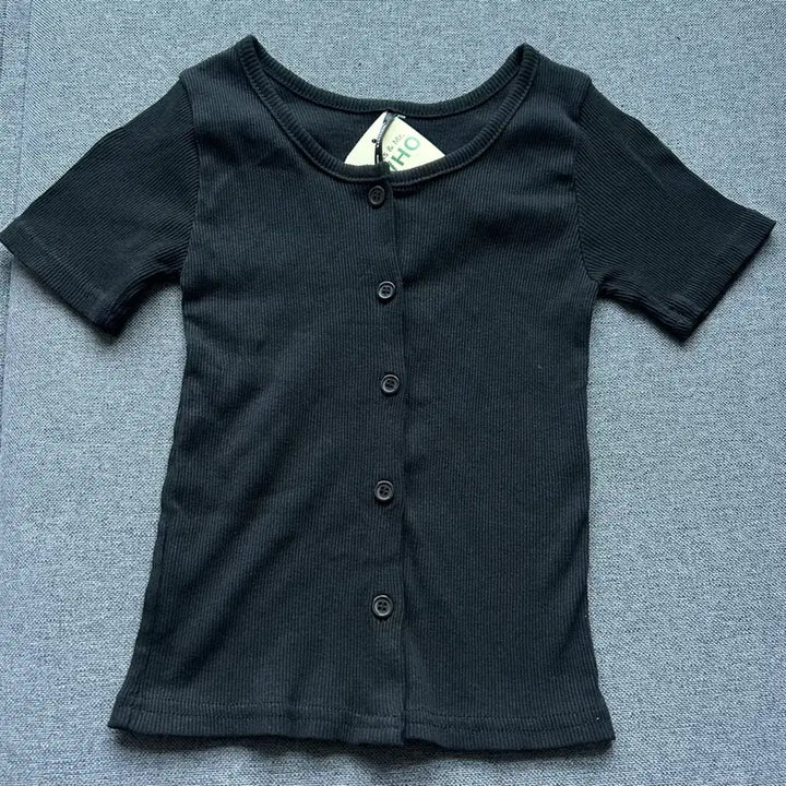 [SOLD OUT] 새상품) 버튼 골지 반팔 가디건