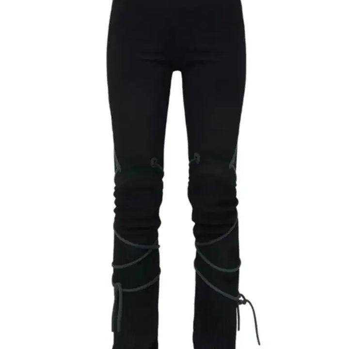 [BUNJANG] Ojos Strip Warmer Leggings Black Leg Warmers Pants / 오호스 스트립 워머 레깅스 블랙 레그워머 팬츠 바지 ojos