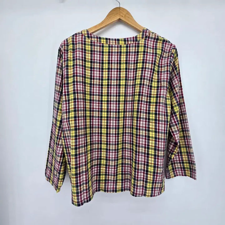 [BUNJANG] ALLA MODA Vintage Checkered Long Sleeve Shirt / 일본 빈티지 알라모다 체크무늬 긴팔 남방