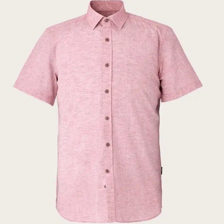 [BUNJANG] INDIAN Linen Blend Solid Short Sleeve Shirt / INDIAN110 새제품택부착 미개봉 린넨혼방솔리드 반팔셔츠