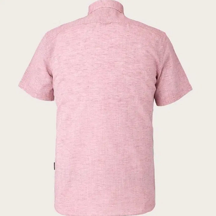 [BUNJANG] INDIAN Linen Blend Solid Short Sleeve Shirt / INDIAN110 새제품택부착 미개봉 린넨혼방솔리드 반팔셔츠