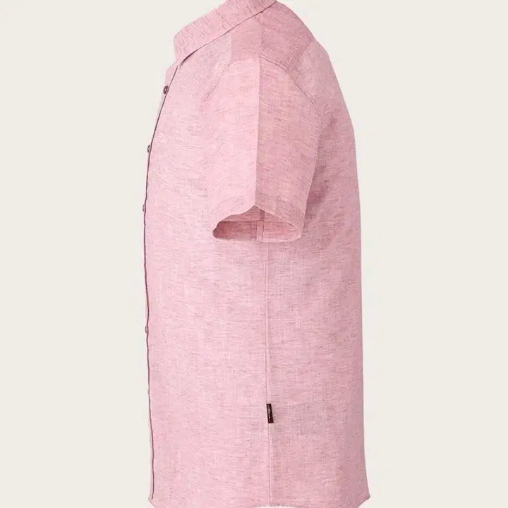 [BUNJANG] INDIAN Linen Blend Solid Short Sleeve Shirt / INDIAN110 새제품택부착 미개봉 린넨혼방솔리드 반팔셔츠
