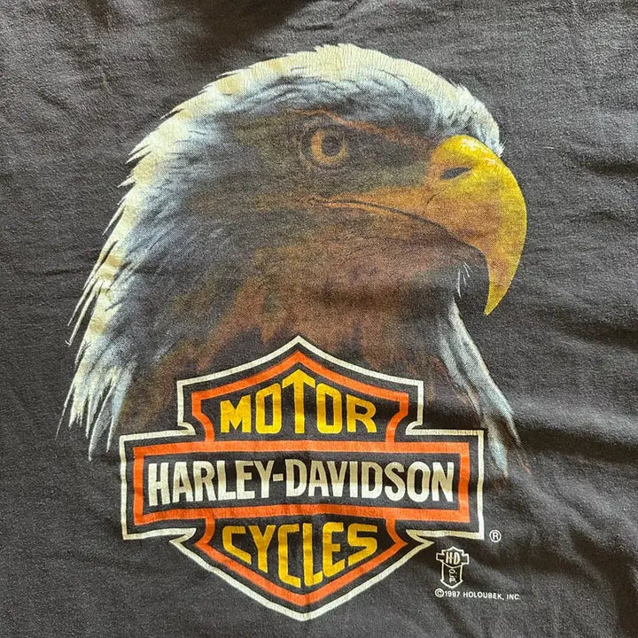 [BUNJANG] Harley Davidson Holoubek Eagle Vintage T-shirt / 80s  Harley davidson Holoubek Eagle - XL