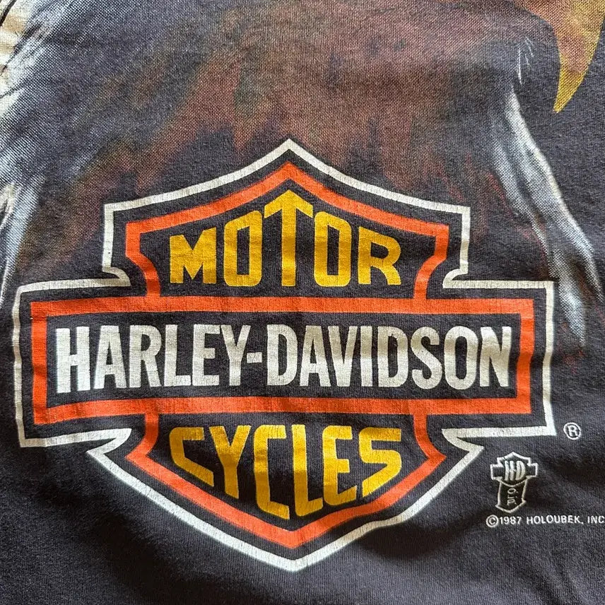 [BUNJANG] Harley Davidson Holoubek Eagle Vintage T-shirt / 80s  Harley davidson Holoubek Eagle - XL
