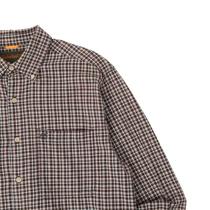 [BUNJANG] Timberland Check Work Shirt / 빈티지 팀버랜드 포켓 체크 워크셔츠