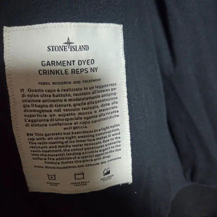 [BUNJANG] Stone Island Crinkle Reps Bomber Jacket - Black - L / 스톤아일랜드 크링클랩스 봄버 블랙 L