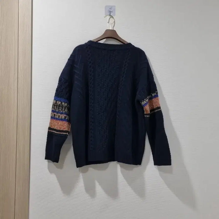 [BUNJANG] SJSJ Navy Cable Knit Sweater / 한섬 SJSJ 네이비 꽈배기 니트