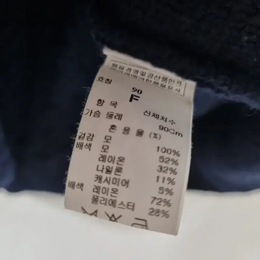 [BUNJANG] SJSJ Navy Cable Knit Sweater / 한섬 SJSJ 네이비 꽈배기 니트