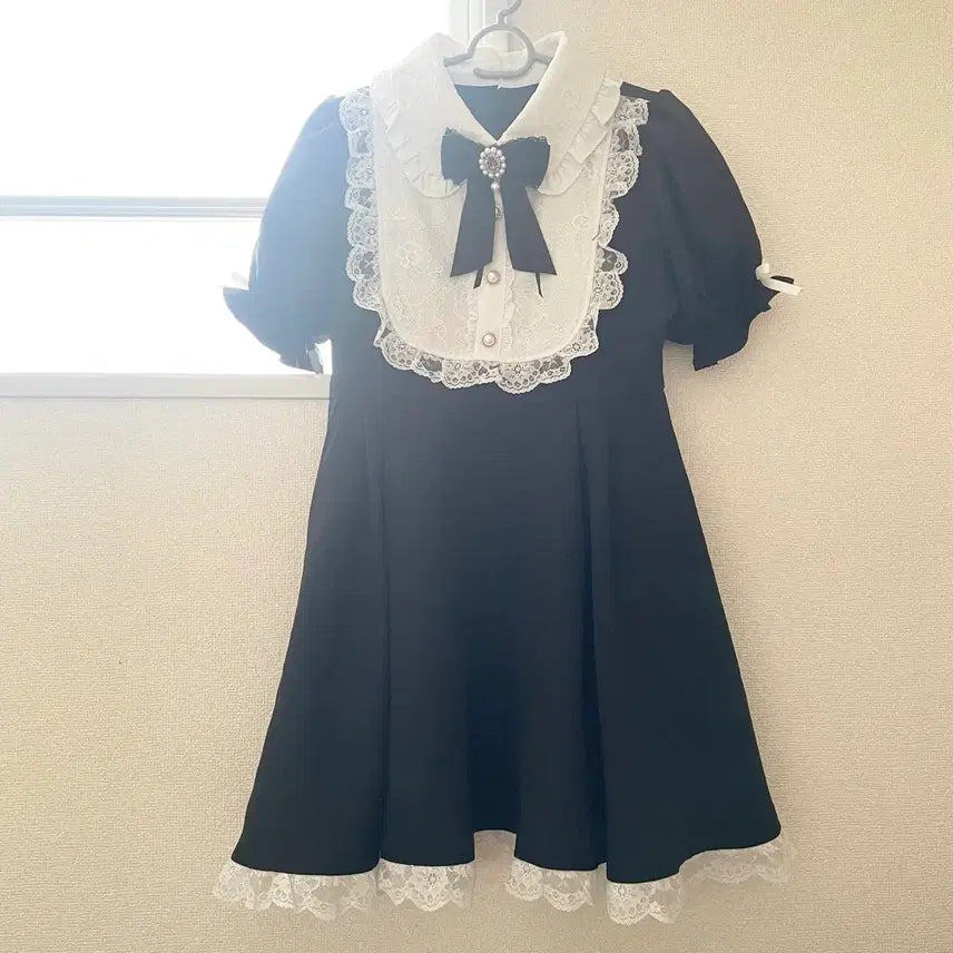 [BUNJANG] Logita Lace Collar Short Sleeve Dress / 로지타 레이스 카라 반팔 원피스 일브 양지뢰 양산형 지뢰계 섭컬 서브컬쳐
