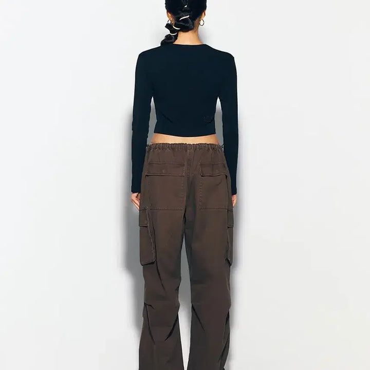 [SOLD OUT] 애즈이프캘리 파라슈트 카고팬츠 브라운