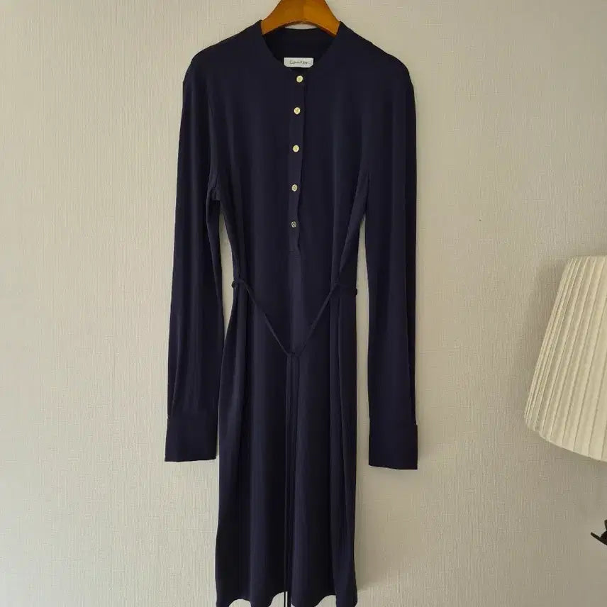 [BUNJANG] Calvin Klein Navy Long Sleeve Dress / [캘빈클라인] 네이비 롱 슬리브 원피스