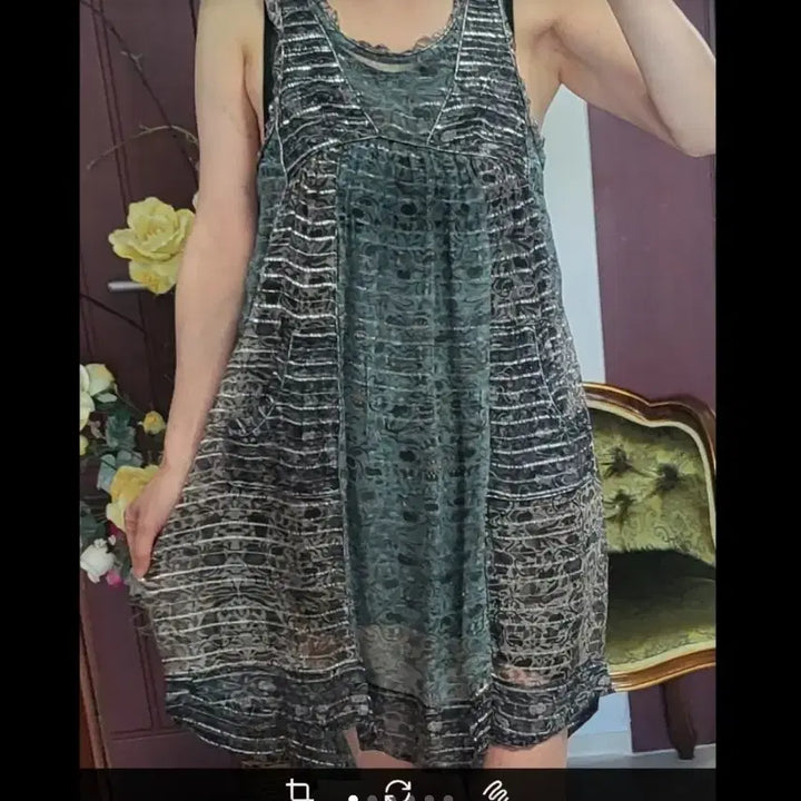 [BUNJANG] Isabel Marant Showline Silk Lurex Dress / 이자벨마랑 쇼라인 100% 실크 루렉스 원피스 실크 슬립포함