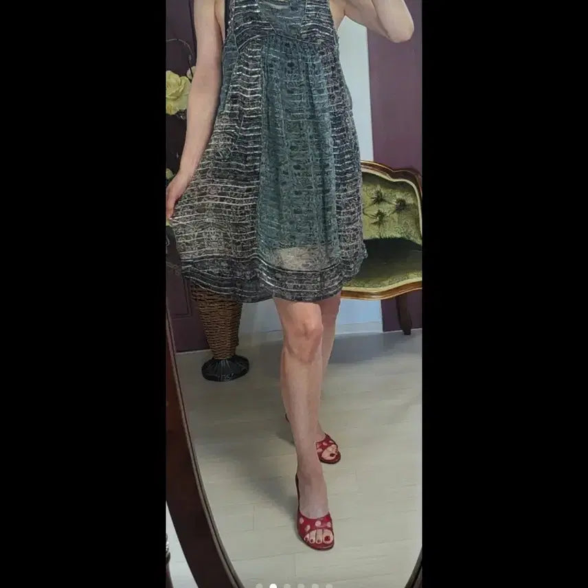 [BUNJANG] Isabel Marant Showline Silk Lurex Dress / 이자벨마랑 쇼라인 100% 실크 루렉스 원피스 실크 슬립포함