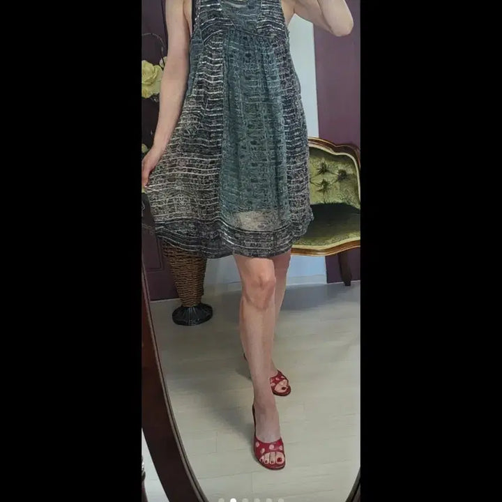 [BUNJANG] Isabel Marant Showline Silk Lurex Dress / 이자벨마랑 쇼라인 100% 실크 루렉스 원피스 실크 슬립포함