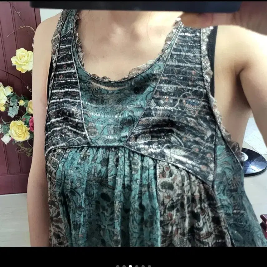 [BUNJANG] Isabel Marant Showline Silk Lurex Dress / 이자벨마랑 쇼라인 100% 실크 루렉스 원피스 실크 슬립포함
