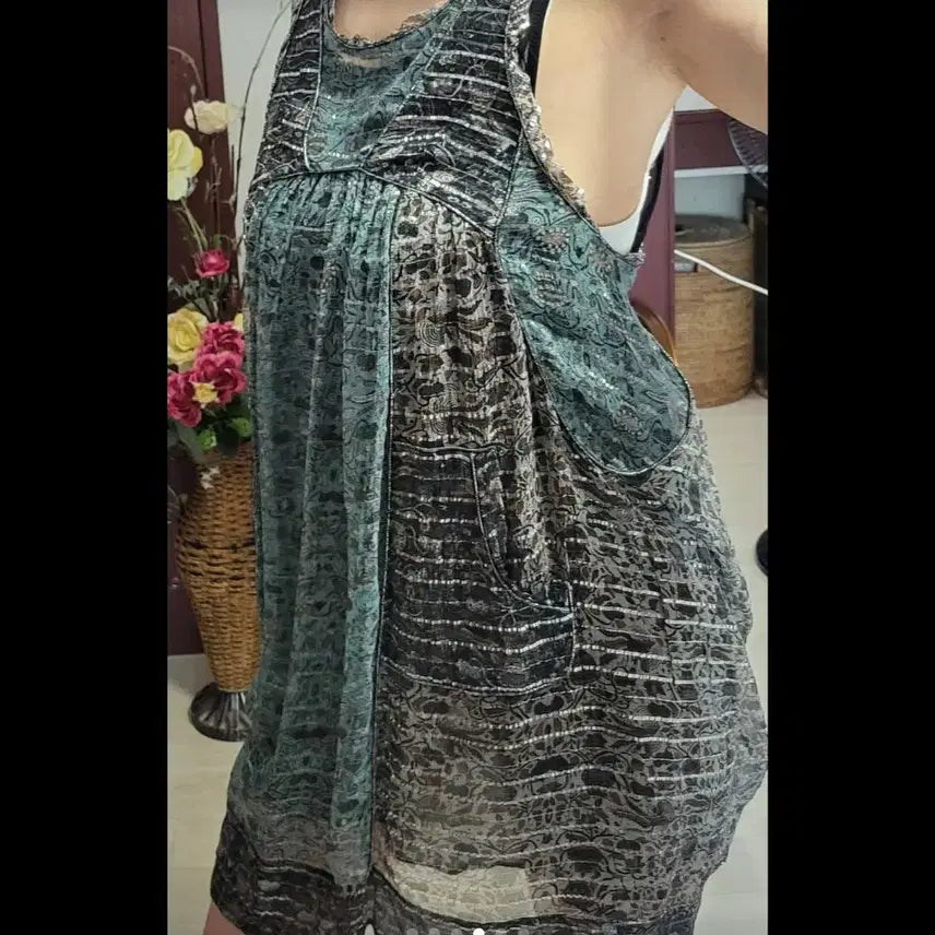 [BUNJANG] Isabel Marant Showline Silk Lurex Dress / 이자벨마랑 쇼라인 100% 실크 루렉스 원피스 실크 슬립포함