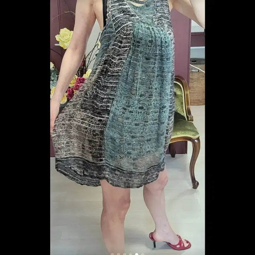 [BUNJANG] Isabel Marant Showline Silk Lurex Dress / 이자벨마랑 쇼라인 100% 실크 루렉스 원피스 실크 슬립포함