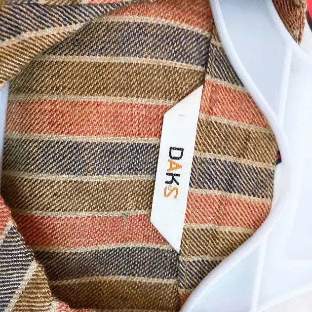 [BUNJANG] Daks Linen Stripe 7-part No-collar Jacket / 몽빈티지(77)닥스여자린넨100%스트라이프7부노카라자켓
