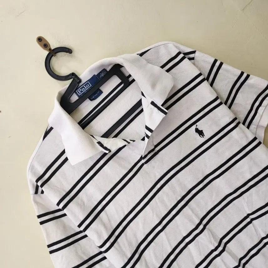 [BUNJANG] Polo Ralph Lauren Striped Short Sleeve Polo Shirt / [ M ] 폴로 랄프로렌 스트라이프 반팔 폴로