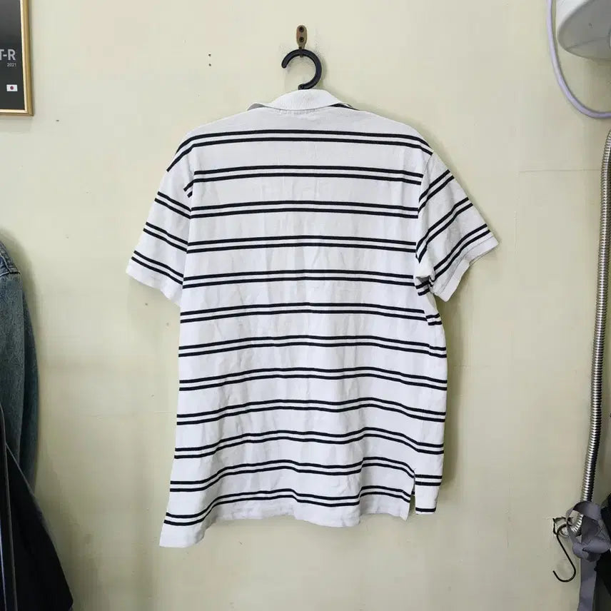 [BUNJANG] Polo Ralph Lauren Striped Short Sleeve Polo Shirt / [ M ] 폴로 랄프로렌 스트라이프 반팔 폴로