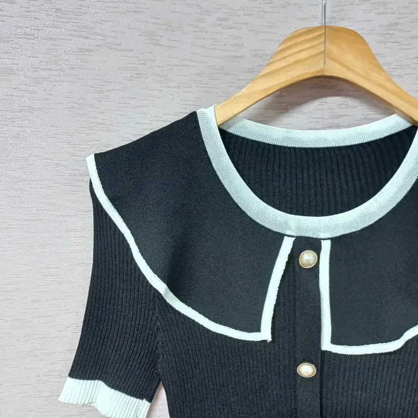 [BUNJANG] Black Knit Top for Women / B4-15/블랙 니트티 여성