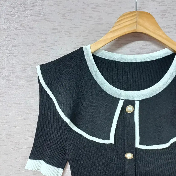 [BUNJANG] Black Knit Top for Women / B4-15/블랙 니트티 여성